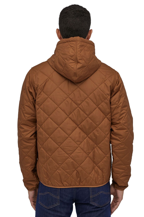 Patagonia Diamond Quilted Bomber Hoody 27610 EWBN Model Back Patagonia Diamond Quilted Bomber Hoody 27610 EWBN Model Back